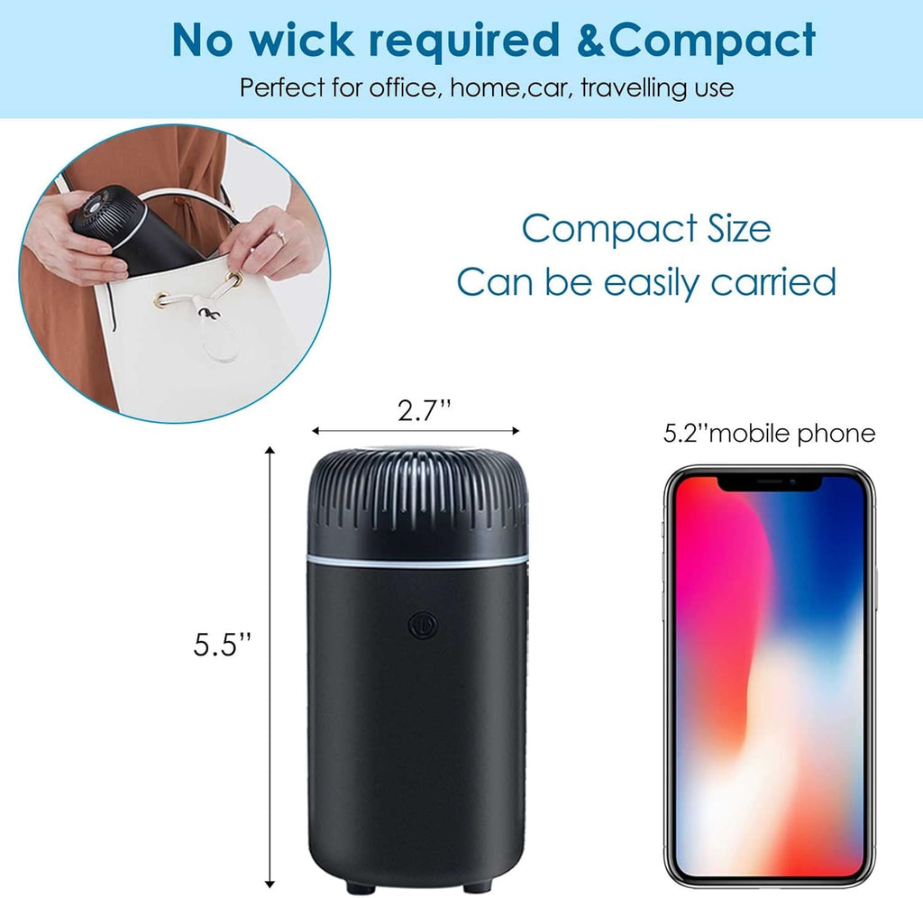 Car Diffuser Humidifier USB Aromatherapy Essential Oil Air Freshener USB Cool Mist Mini Portable Diffuser for Car Home Office Bedroom