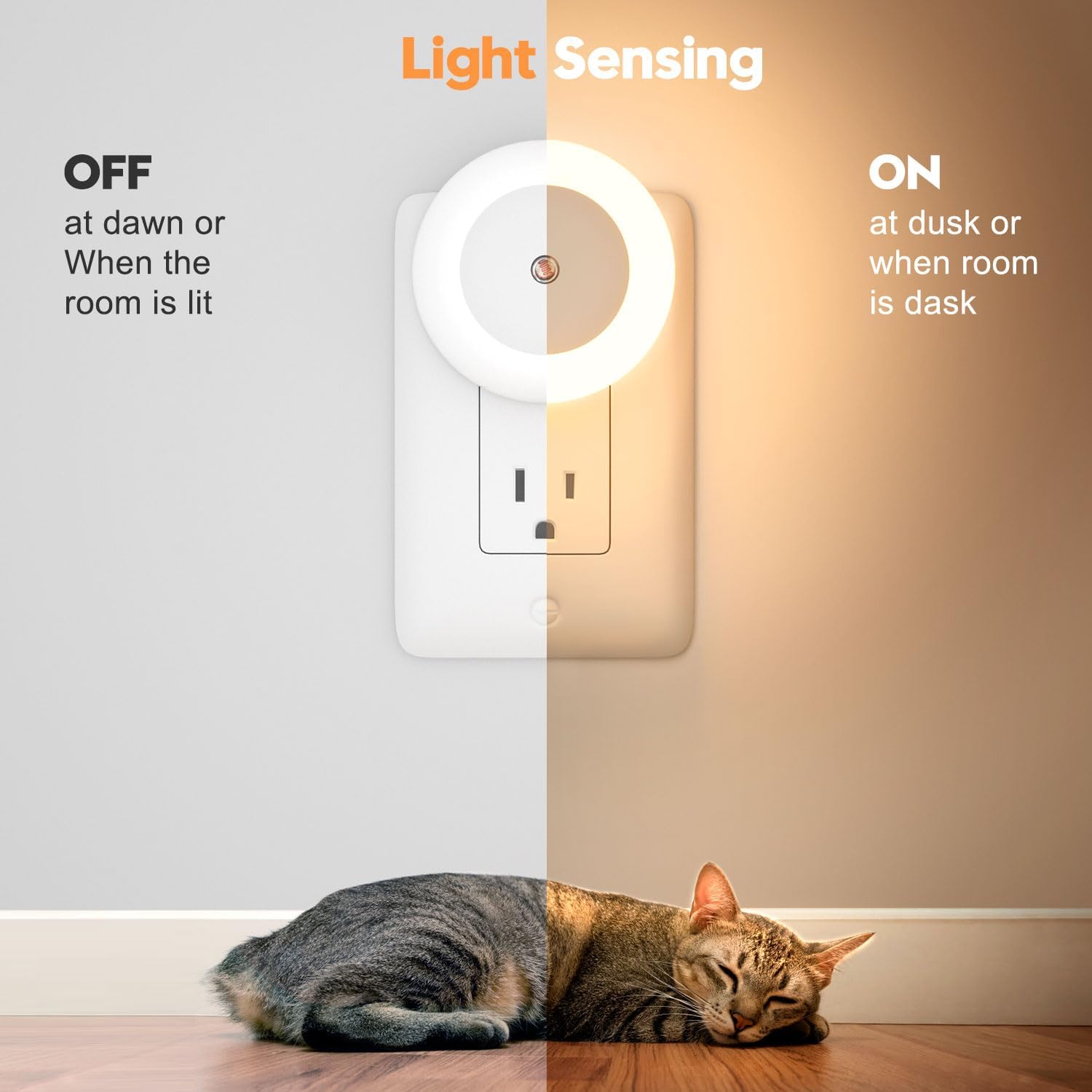 Night Light, Night Lights Plug into Wall, Dusk to Dawn Sensor Warm White Led Night Light 0.5W