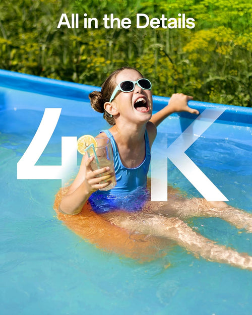 4K/8MP Security Cameras Wireless Outdoor, 5GHz&2.4GHz WiFi Surveillance Camera with Auto Tracking, 4X Optical Zoom,AI Human/Vehicle Detection