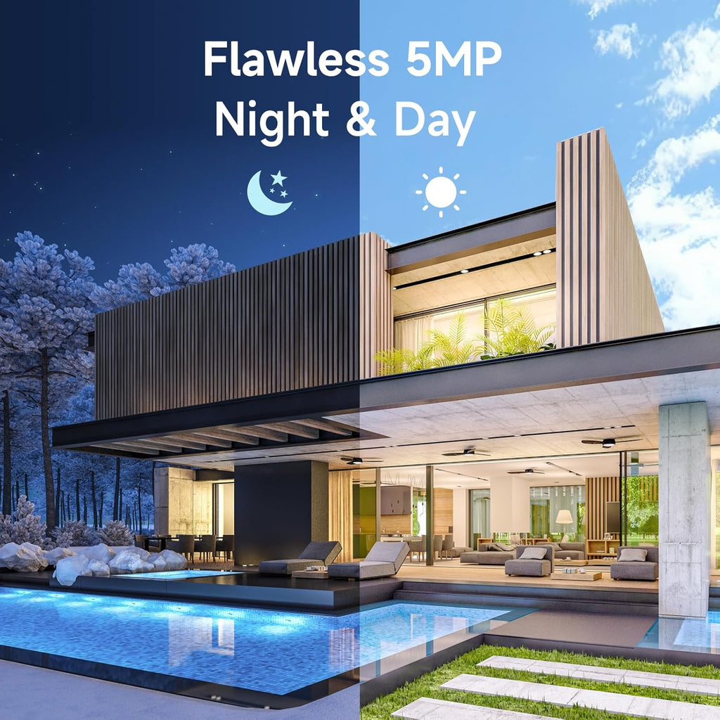 8MP PoE IP Camera Outdoor, 4K Bullet Surveillance Cameras for Home Security with Human/Vehicle Detection, Full Color Night Vision, Two Way Talk, App Control